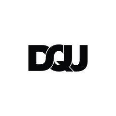 DQU letter monogram logo design vector