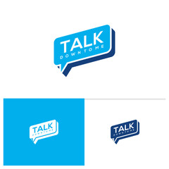 Talk logo template, Creative Talk logo design vector, Podcast logo concepts