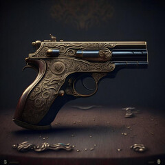 weapon pistol in the old style