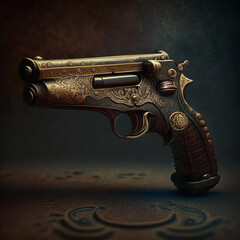weapon pistol in the old style