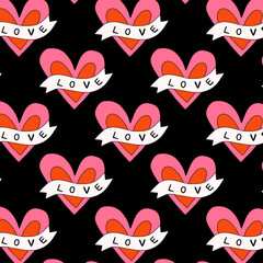 retro psychedelic patterns-hearts and valentines for February 14th.Funky and groovy heart shapes ornaments.Hippie rainbow backgrounds only good vibes.valentine's day 1970-1980