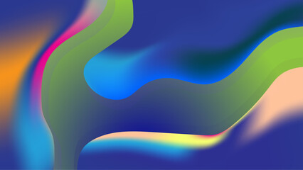 Abstract liquid waves futuristic background. Glowing retro wavy vector design
