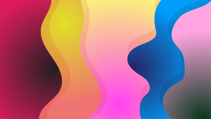 Abstract liquid waves futuristic background. Glowing retro wavy vector design