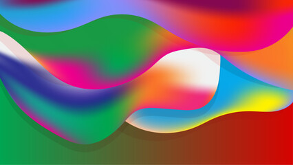 Abstract liquid waves futuristic background. Glowing retro wavy vector design