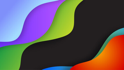 Abstract blue liquid waves futuristic background. Glowing retro wavy vector design