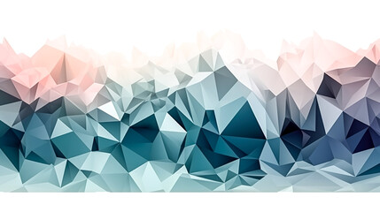 Abstract background of triangles in blue and pink colors, generative AI.