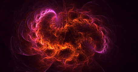 3D rendering abstract technology fractal background