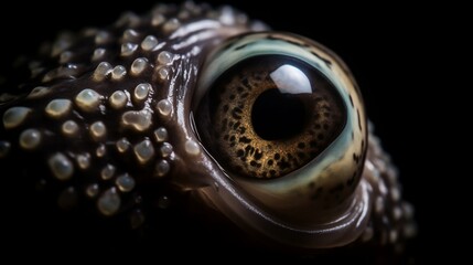 close up of a cephalopod eye - obrazy, fototapety, plakaty