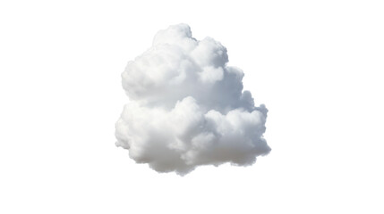 White clouds isolated on transparent background. Generative AI