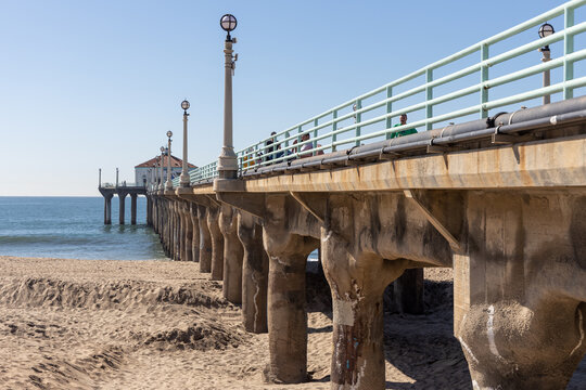 The Manhattan Beach pier in California USA on February 9th 2023