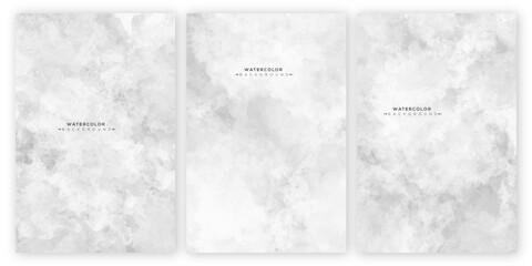 set of bright vector white texture watercolor background for poster, brochure or flyer. watercolor white marble and texture.