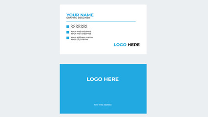 Simple Business Card Layout.Creative and modern business card template.Double-sided creative business card template. Portrait and landscape orientation. Vector illustration.