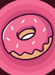 Strawberry Flavor Vector Donuts For Your Product Packaging Design