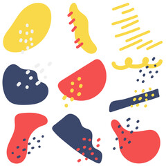 Naklejka premium Abstract Shape Element Set