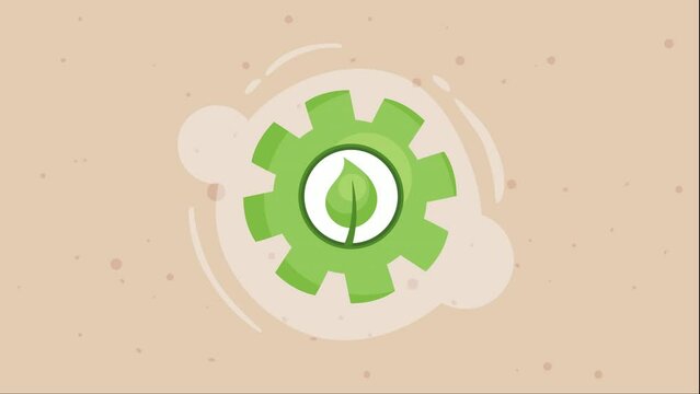 eco friendly gear green animation