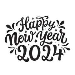 Happy New year 2024. Hand lettering - 605904950