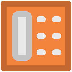 Bold line vector of a telephone 