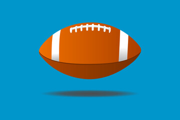 vector of american football or rugby ball, no people