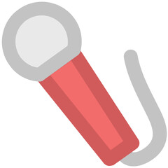 Bold line icon of a mic