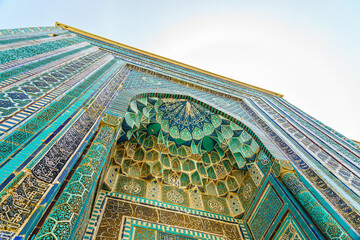 The ancient mausoleum of Shakh-I-Zinda, The Tomb of living King, during the reign of Amir Temur in...