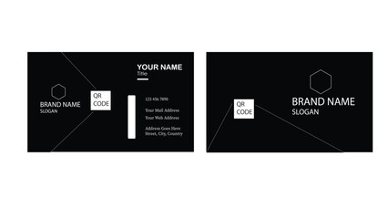 Vactor illustration double- sided clean modern business card or visiting card. 