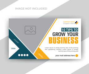 Youtube video thumbnail or web banner template for your business company