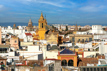 Fototapeta na wymiar aerial view over Sevilla Spain