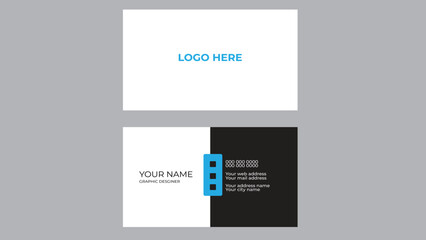 Modern business card template with flat user interface.Vector creative business card template with triangles, squares, round, waves for business, technology. Simple and clean design with a logo .