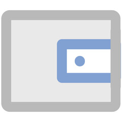 A wallet icon in bold line design 
