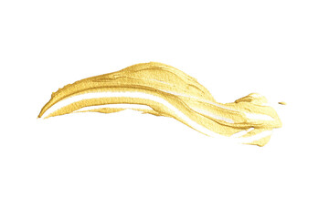 ブラシのストローク　金色　背景素材（アブストラクト）透明の背景 - 605908955