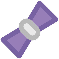 A ribbon hair bow bold line icon