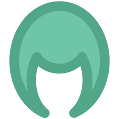 Women hair wig bold line icon