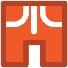 A bold line icon of a bra