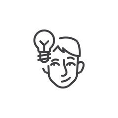 Idea thinking line icon