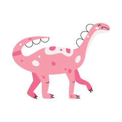 Flat hand drawn vector illustration of shunosaurus dinosaur