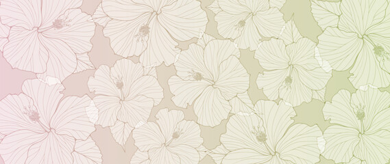 Pink and light green gradient abstract floral background. Background for wallpapers, decor, posters, cards and presentations