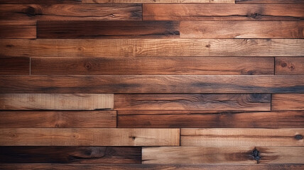 Naklejka premium Wooden wall texture, wood background. Generative Ai