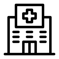 hospital line icon