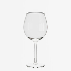 empty glass on white background