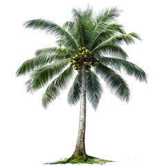 Fototapeta premium coconut tree isolated on white
