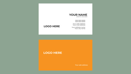 modern yellow and white business card design.Business card design template, Clean professional business card template, visiting card, business card template.
