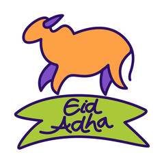 Eid al-adha fill icon illustration