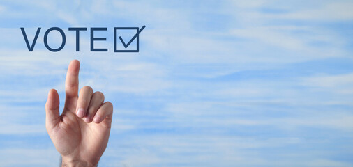 Vote on elections. Business concept