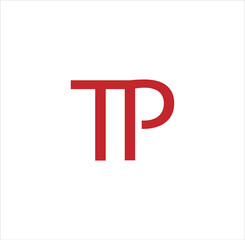 initial letter TP logo or icon monogram design EPS 10