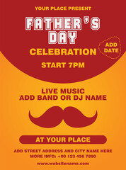 Father's day best party celebration poster flyer social media post design