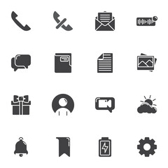 UI UX kit for mobile vector icons set