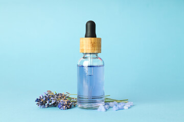 Concept of skin and face care, lavender cosmetic