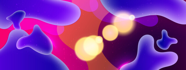 Abstract covers or horizontal posters in modern minimal style for corporate identity, branding, social media advertising, promo. Modern layout design template with 3d dynamic liquid gradient shapes