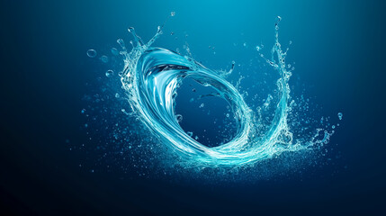 Splash of water in a circle, generative AI.