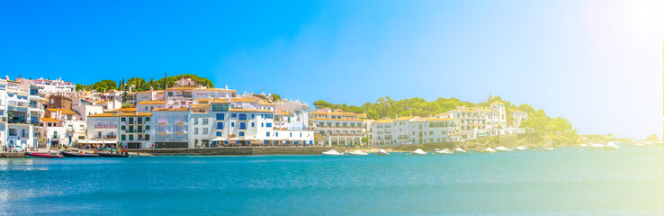 Panorama of the former fishing village of the beautiful city of Cadaque